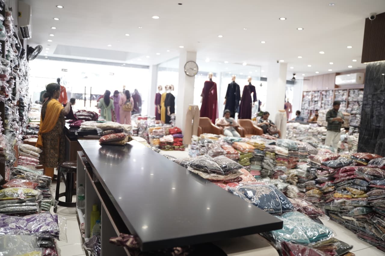 Ground floor fabric racks, Anjali showroom